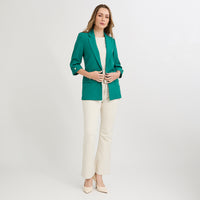 Blazer Verde Manga 3/4 Bolsillos - Lorenzo di Pontti
