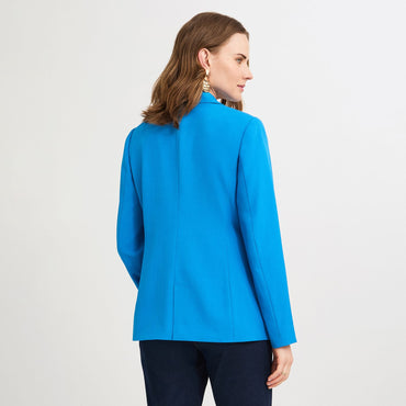 Blazer con Botones en Manga Azul
