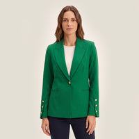 Blazer con Botones en Manga Verde