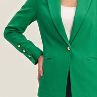 Blazer con Botones en Manga Verde