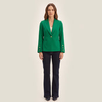 Blazer con Botones en Manga Verde