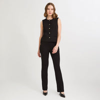 Blazer Gillete Ajustado con Botones Dorados Negro