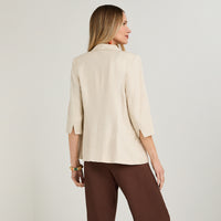 Blazer de Lino Manga 3/4 Arena