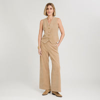 Blazer sin Mangas Camel
