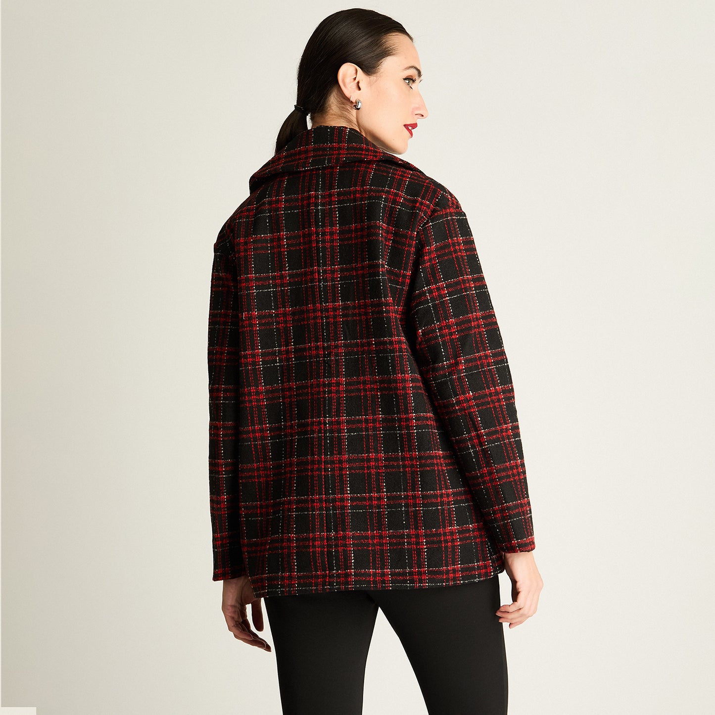 Chaquetón Rojo Estilo Escocés - Lorenzo di Pontti