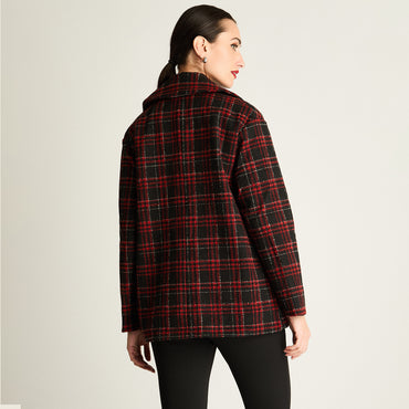 Chaquetón Rojo Estilo Escocés - Lorenzo di Pontti