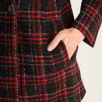 Chaquetón Rojo Estilo Escocés - Lorenzo di Pontti