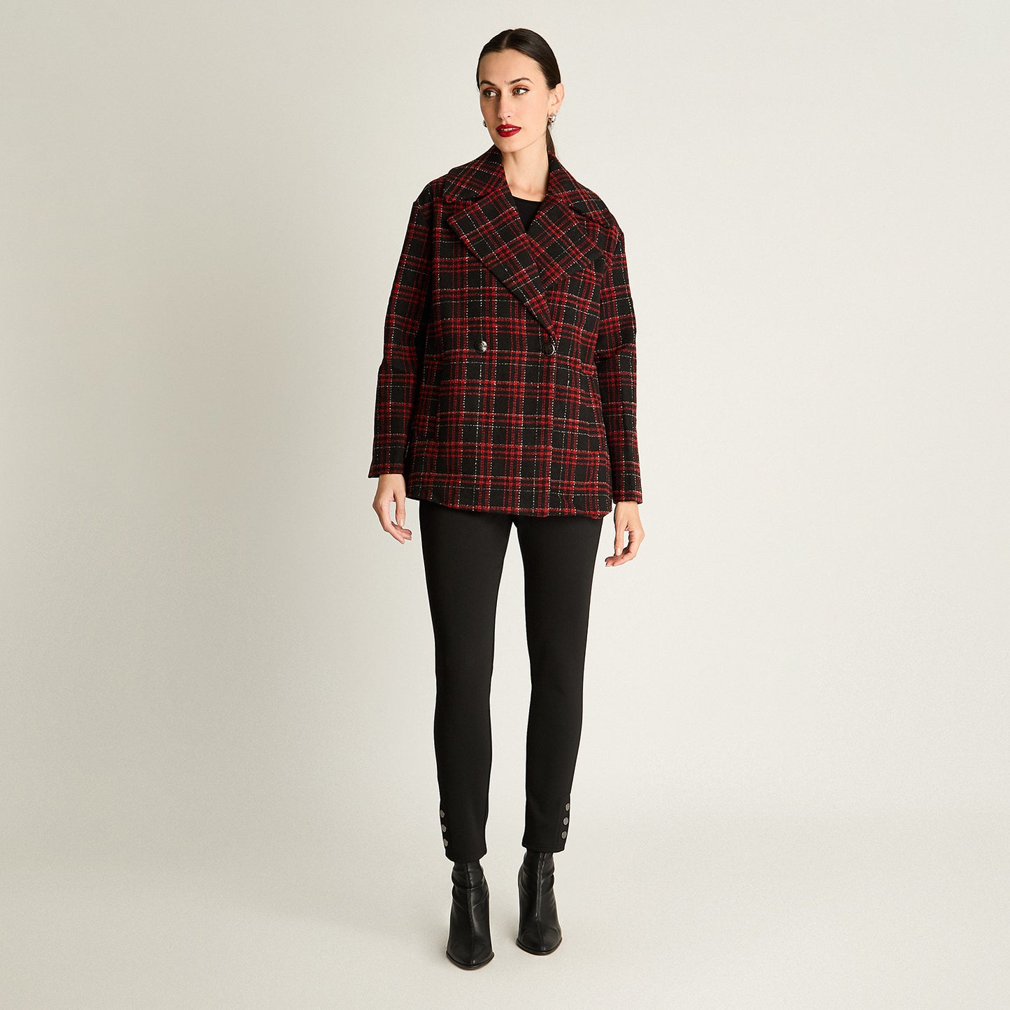 Chaquetón Rojo Estilo Escocés - Lorenzo di Pontti