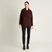 Chaquetón Rojo Estilo Escocés - Lorenzo di Pontti