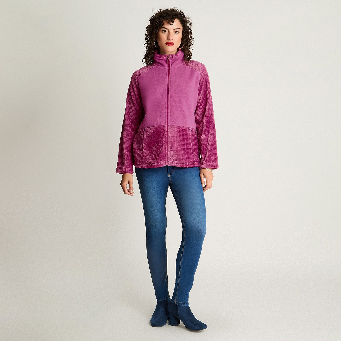 Polerón Polar Básico Magenta Curvi