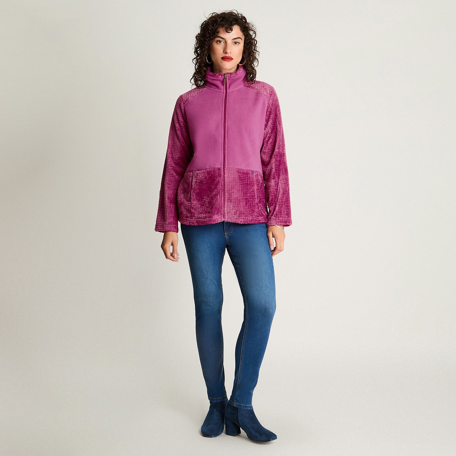 Polerón Polar Básico Magenta Curvi