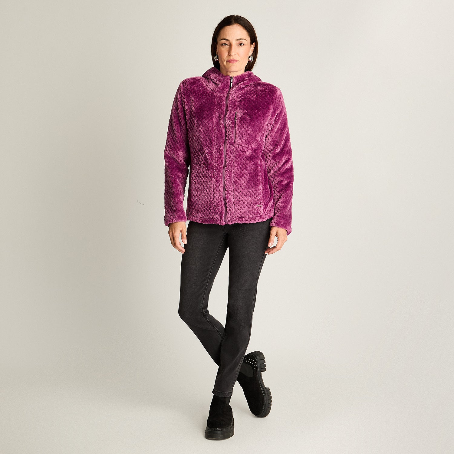 Polerón Polar Waffle Magenta