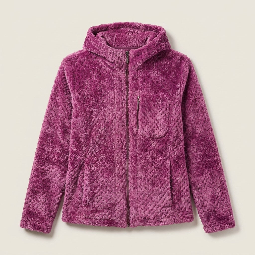 Polerón Polar Waffle Magenta en plano