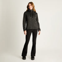 Polerón Jersey Melange Bondeado Coral Fleece Negro