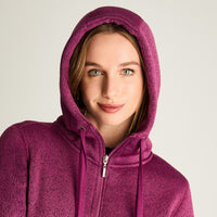 Polerón Jersey Melange Bondeado Coral Fleece Magenta