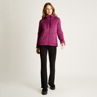 Polerón Jersey Melange Bondeado Coral Fleece Magenta