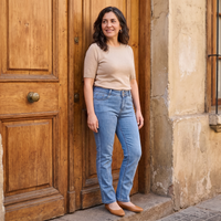 Jeans Recto Push Up Celeste lifestyle