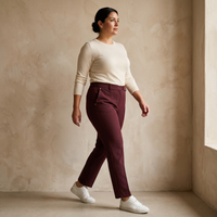 Pantalón Básico Recto con Pretina Elasticada lifestyle