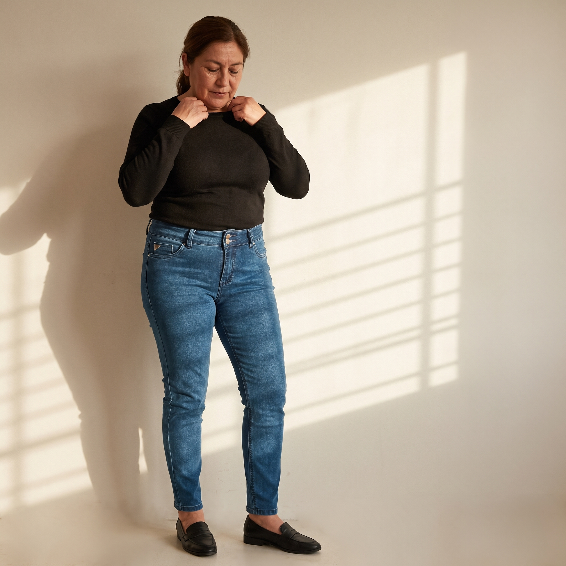 Jeans Skinny Push Up Control De Abdomen Azul lifestyle