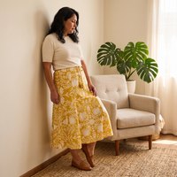 Falda Mostaza Maxi No Elasticado Calce Normal lifestyle