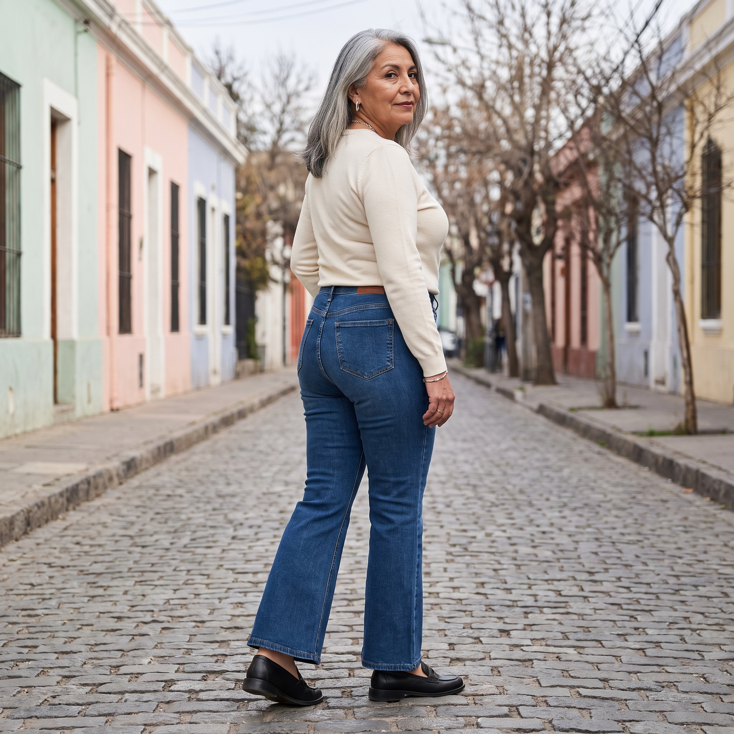 Jeans Azul Medio Flare lifestyle