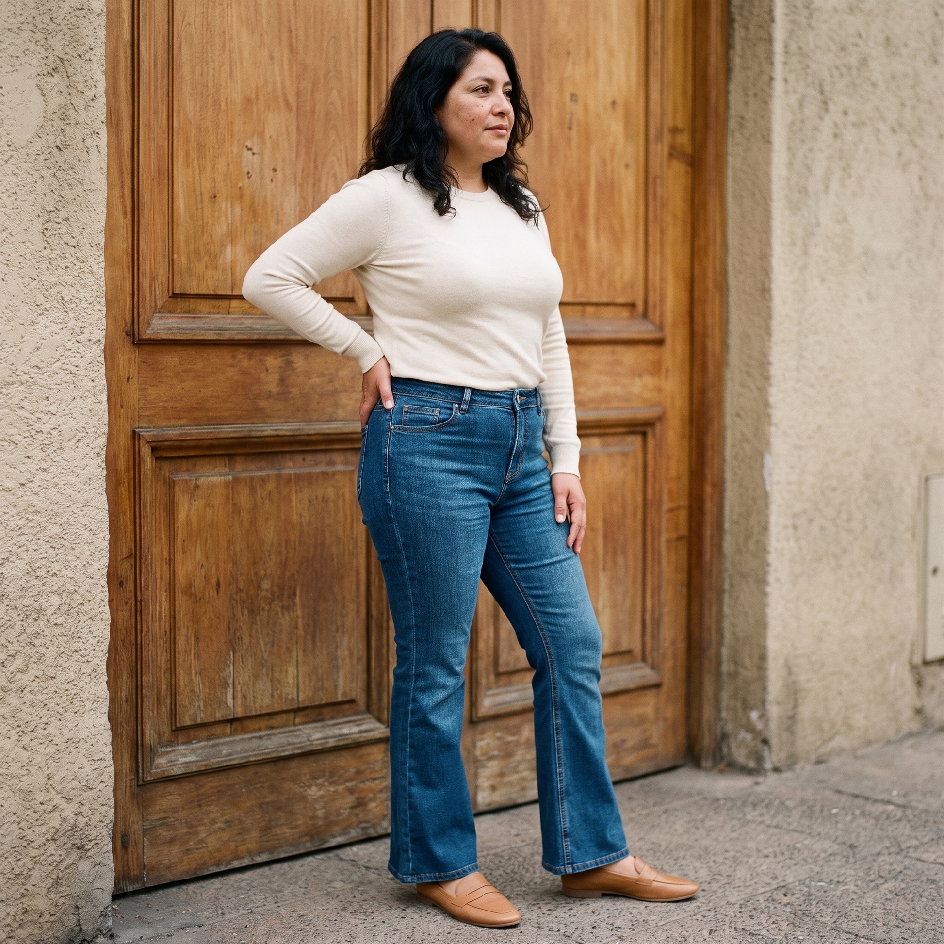 Jeans Azul Medio Flare lifestyle