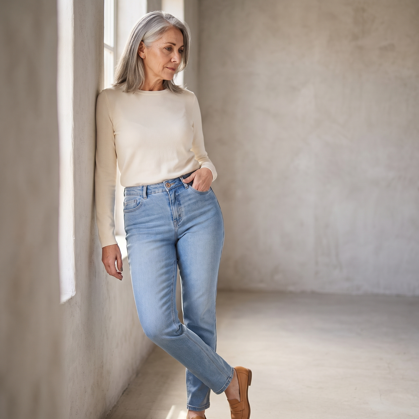 Jeans Azul Fit Recto lifestyle