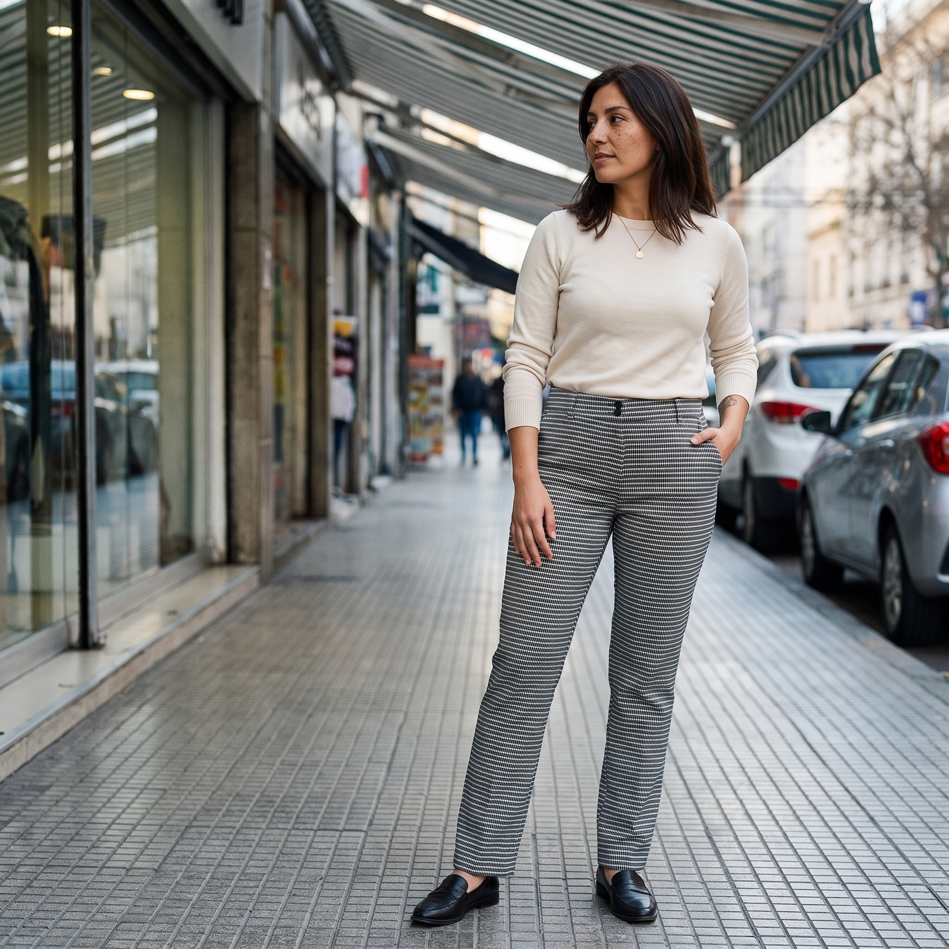 Pantalón Formal Gris Recto lifestyle