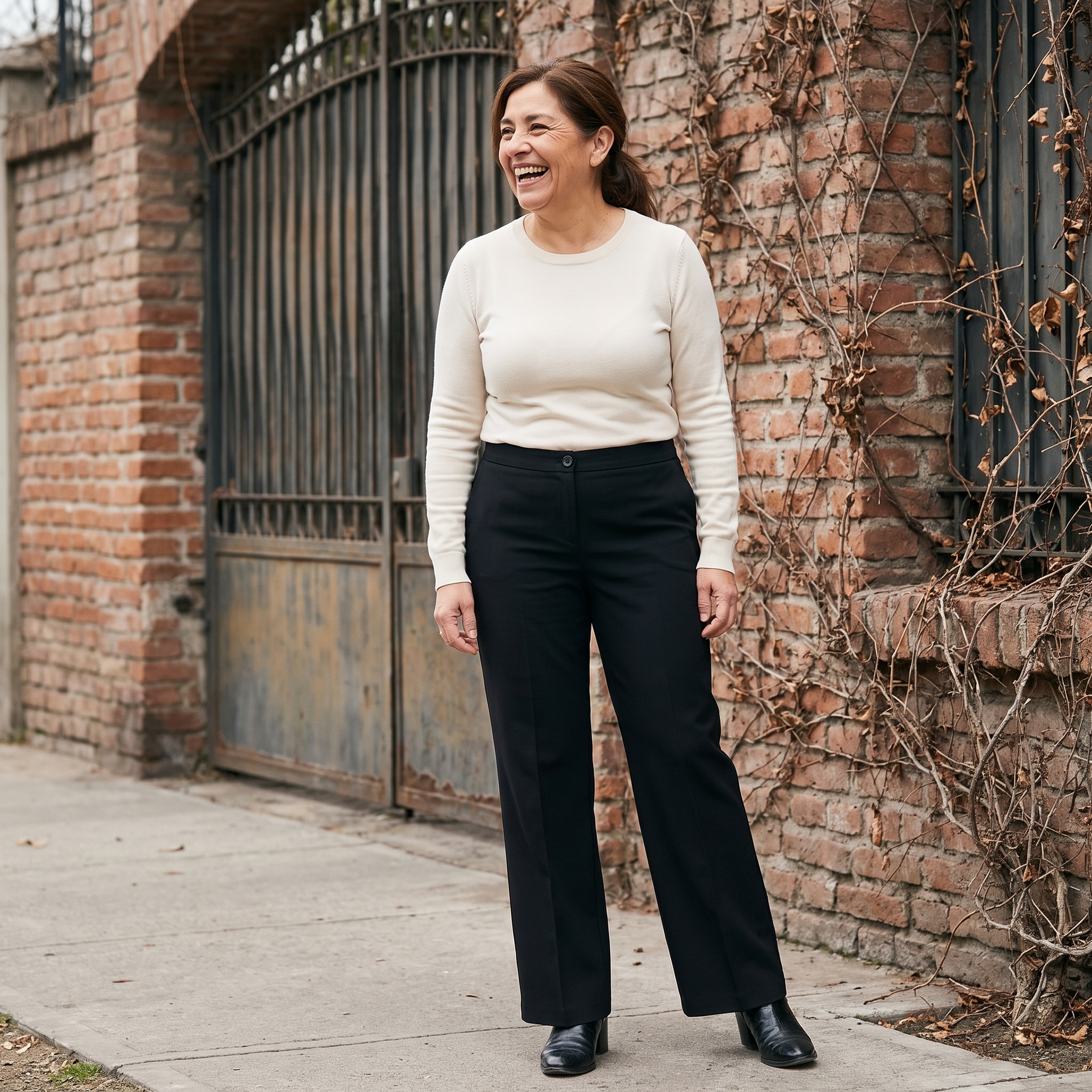 Pantalón Formal Negro Palazzo lifestyle