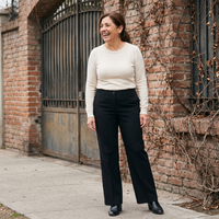 Pantalón Formal Negro Palazzo lifestyle