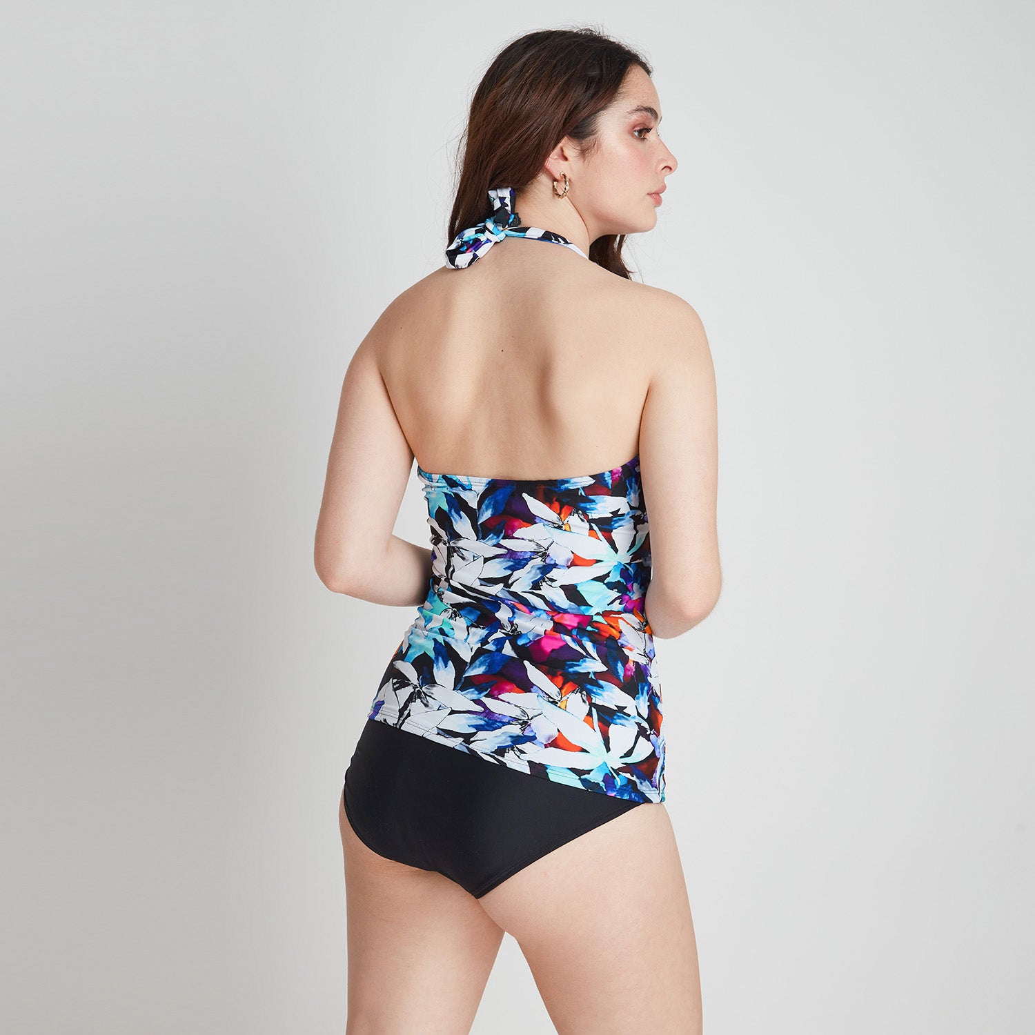 Parte de Arriba Tankini Con Amarra en Cuello