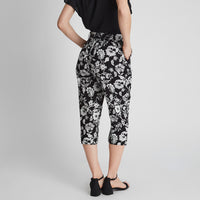 Capri De Lino Con Cintura Elásticada