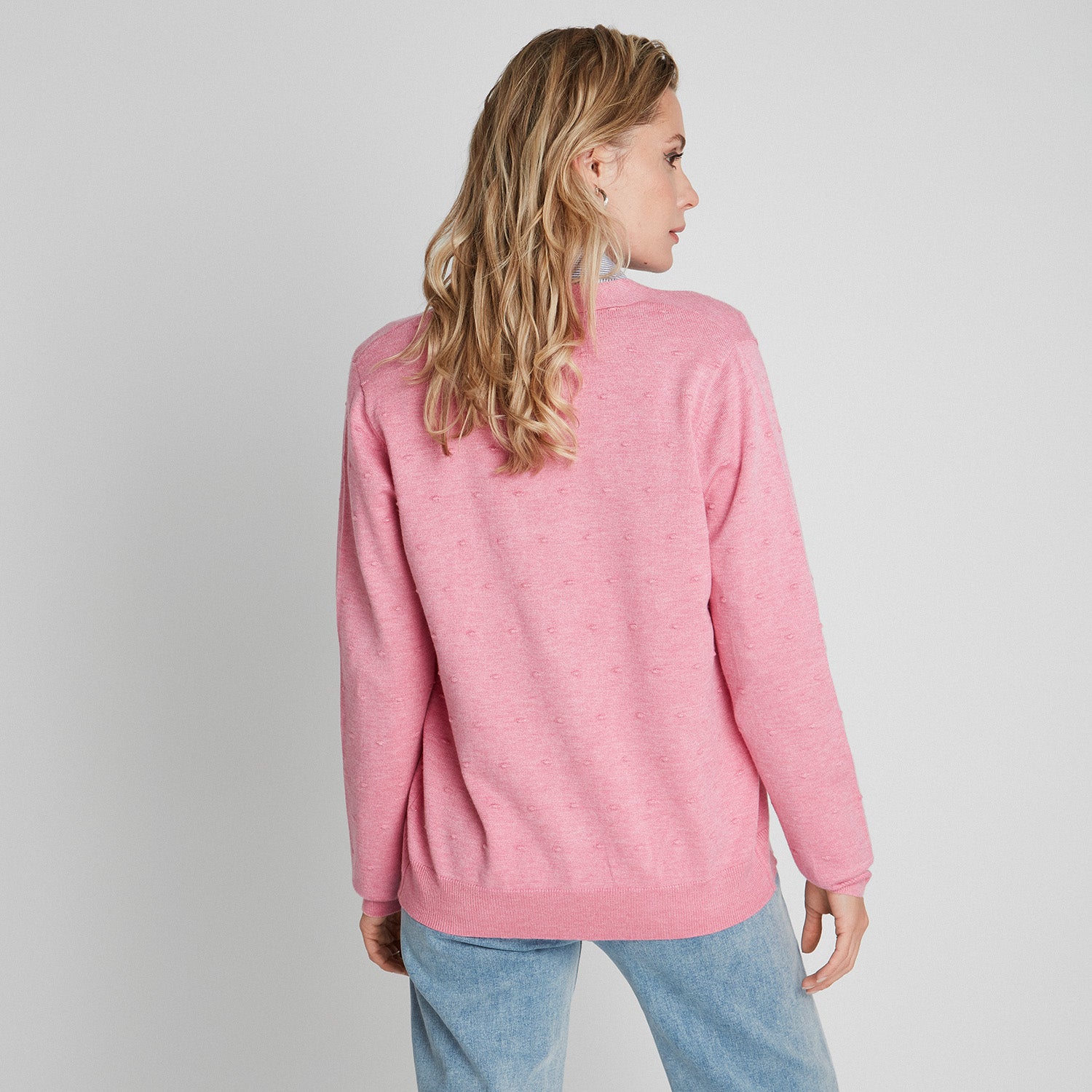 Cardigan Con Relieve Puntitos