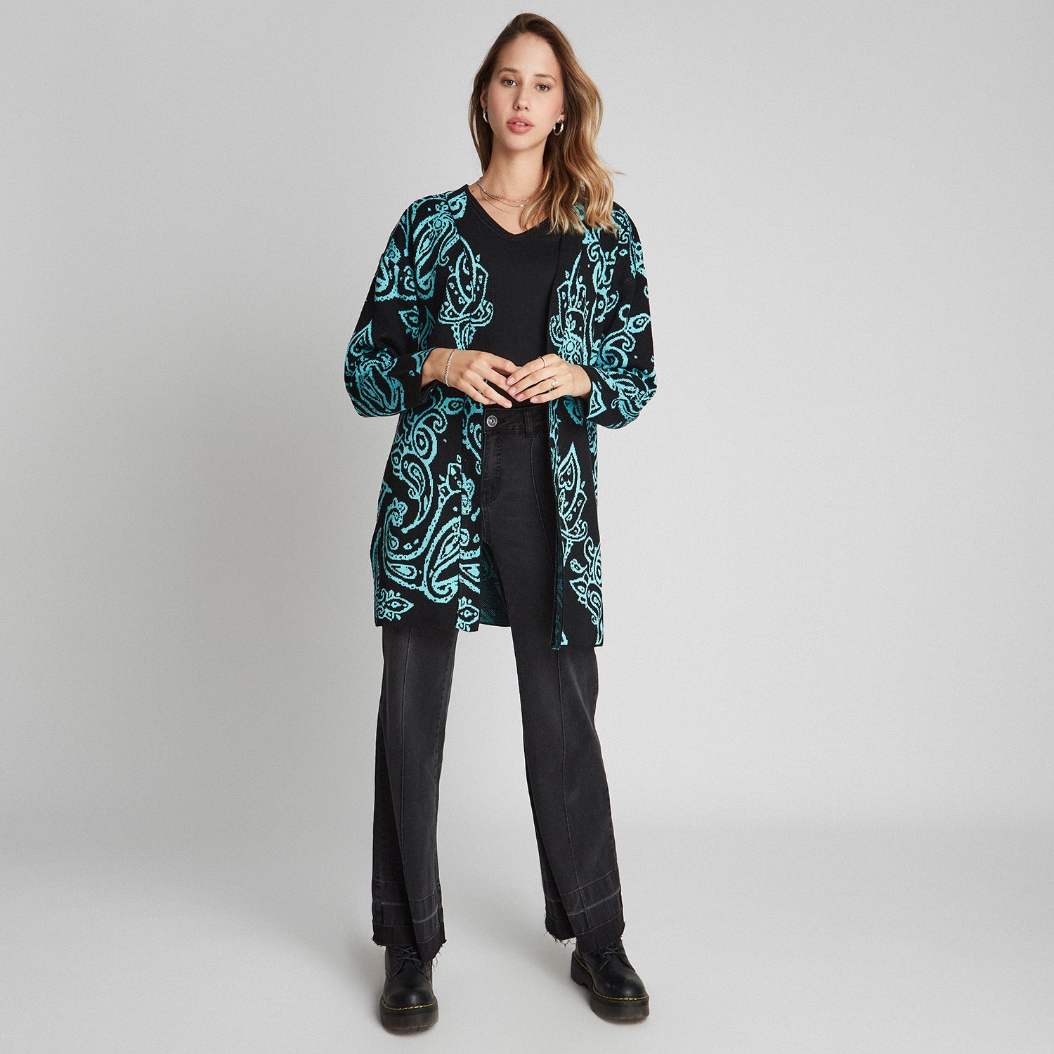 Tapado Manga Larga Jacquard