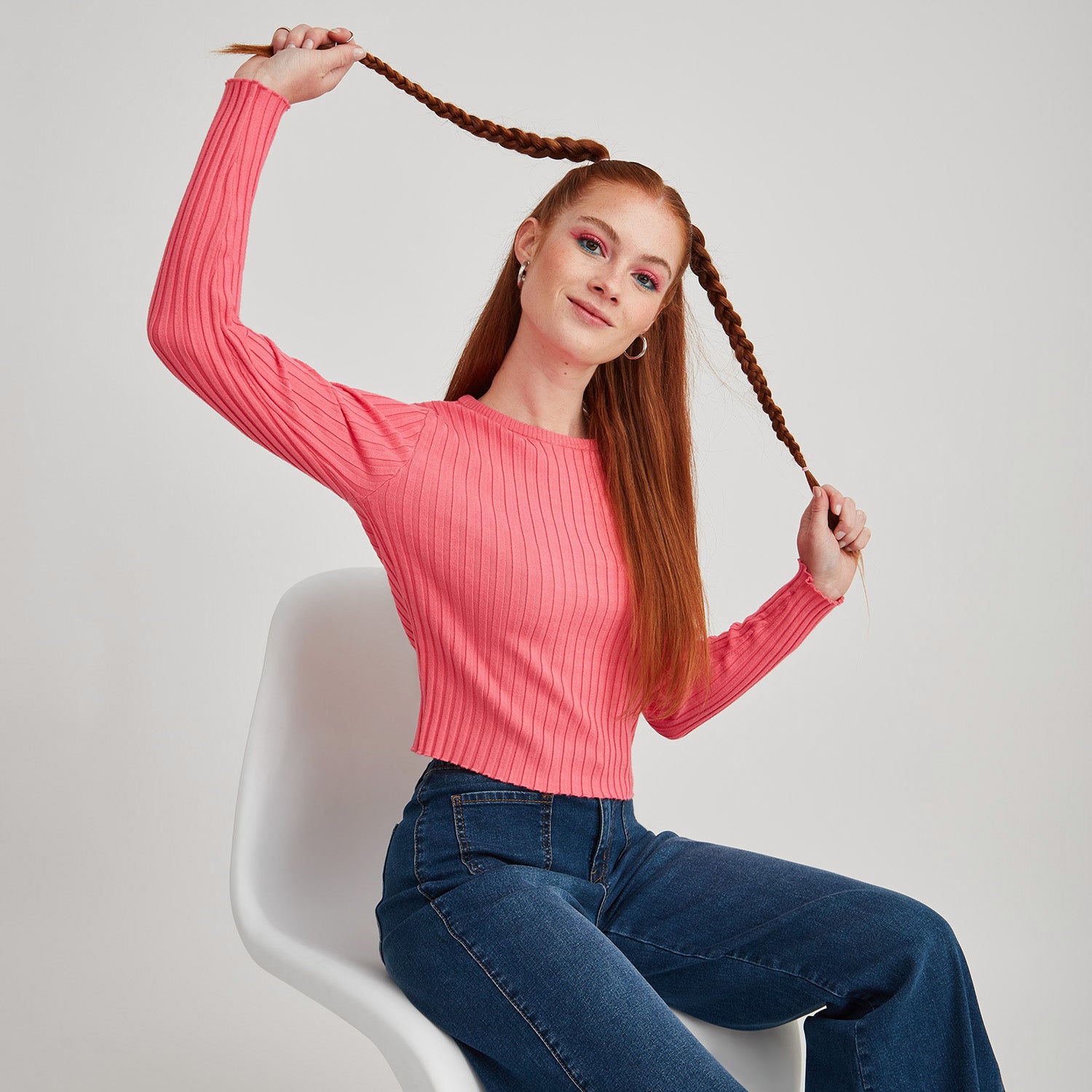 Tejido Cuello Redondo Crop