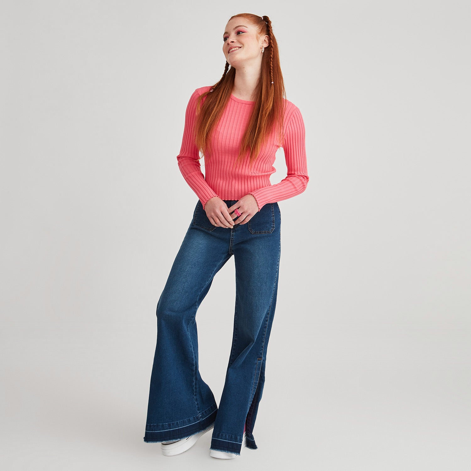 Tejido Cuello Redondo Crop