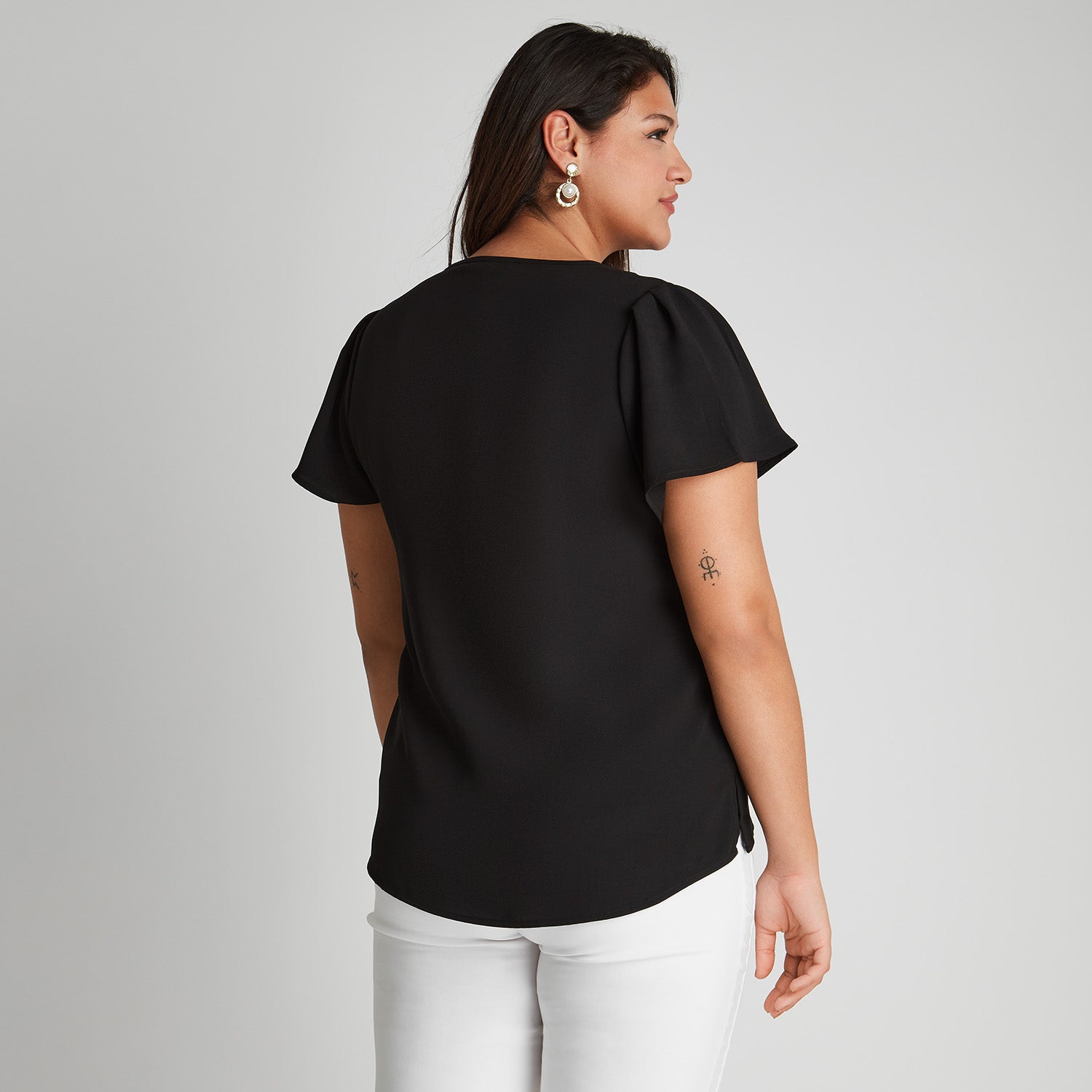 Blusa Manga Corta Cuello Redondo