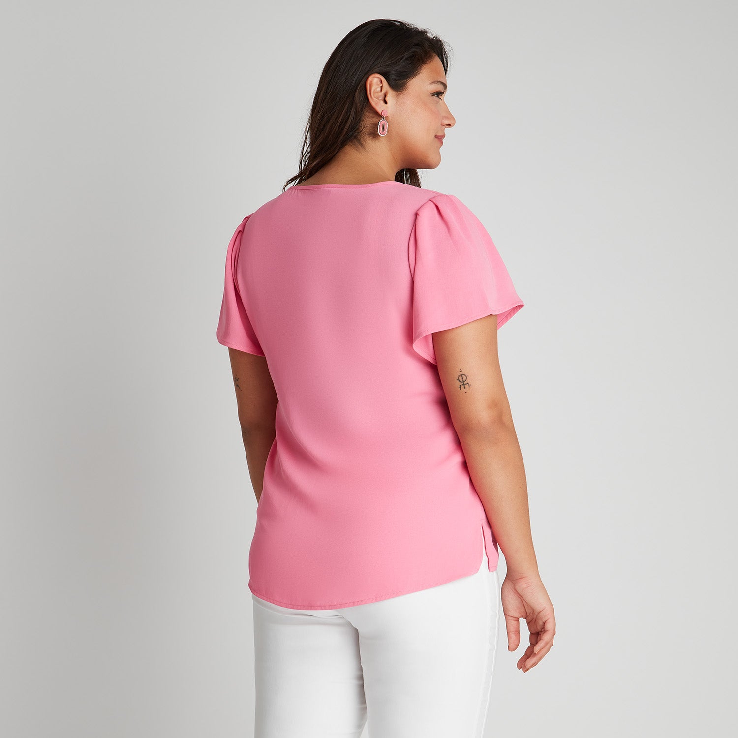 Blusa Manga Corta Cuello Redondo