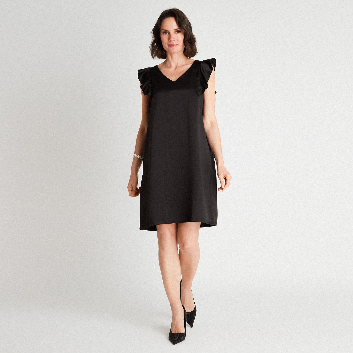 Vestido Corto Manga Vuelos