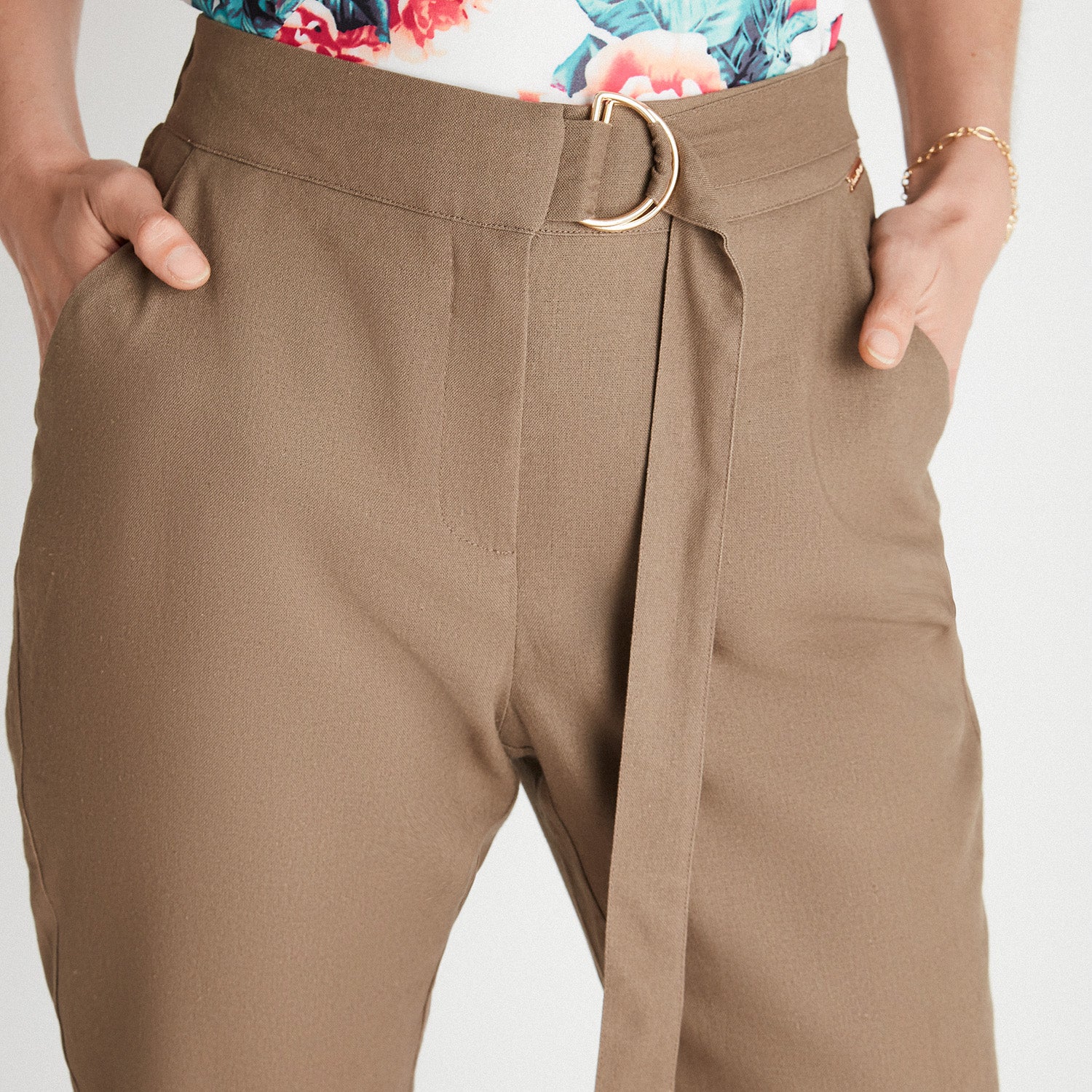 Pantalón Capri De Lino