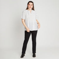Blusa Negro Cuello V Manga - Lorenzo di Pontti
