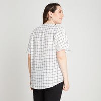 Blusa Negro Cuello V Manga - Lorenzo di Pontti
