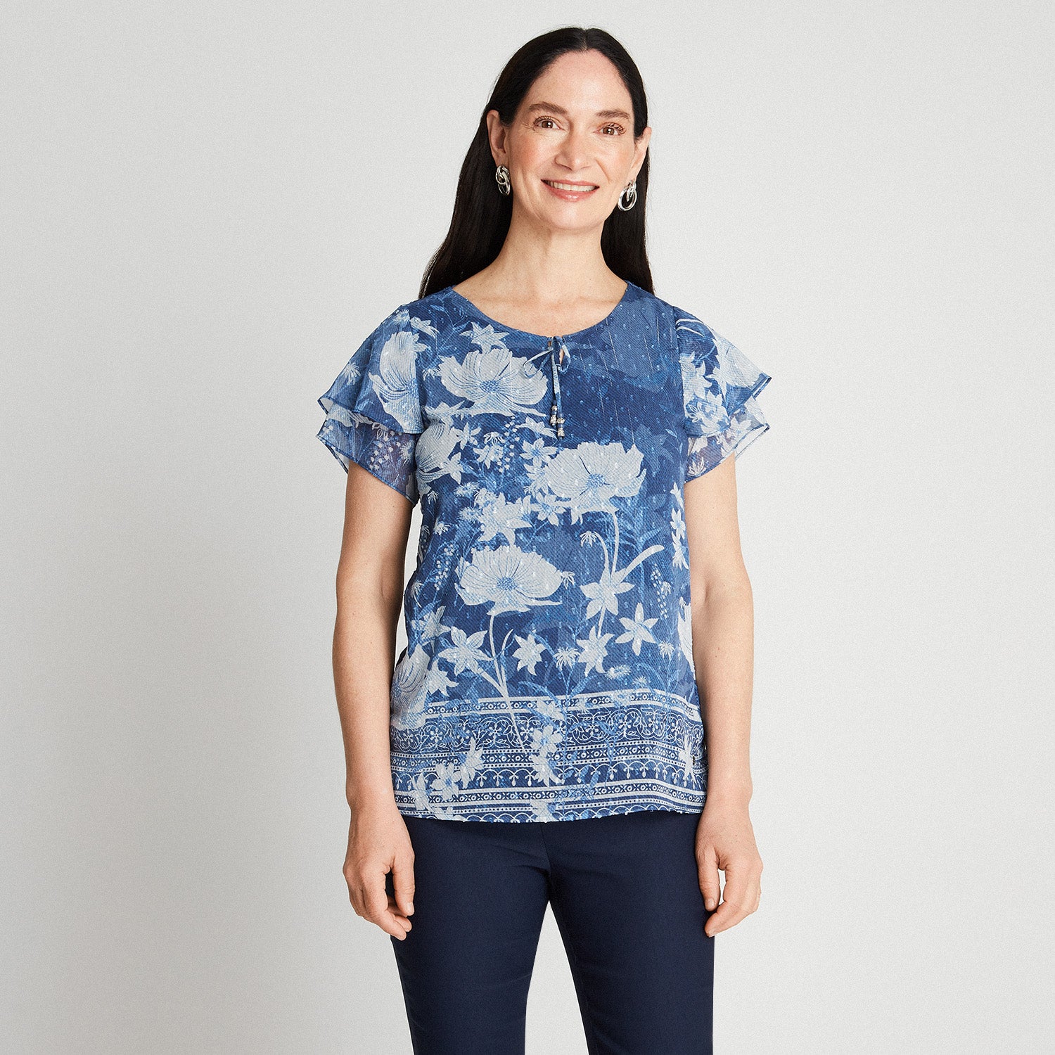 Blusa Doble Capa Con Lurex