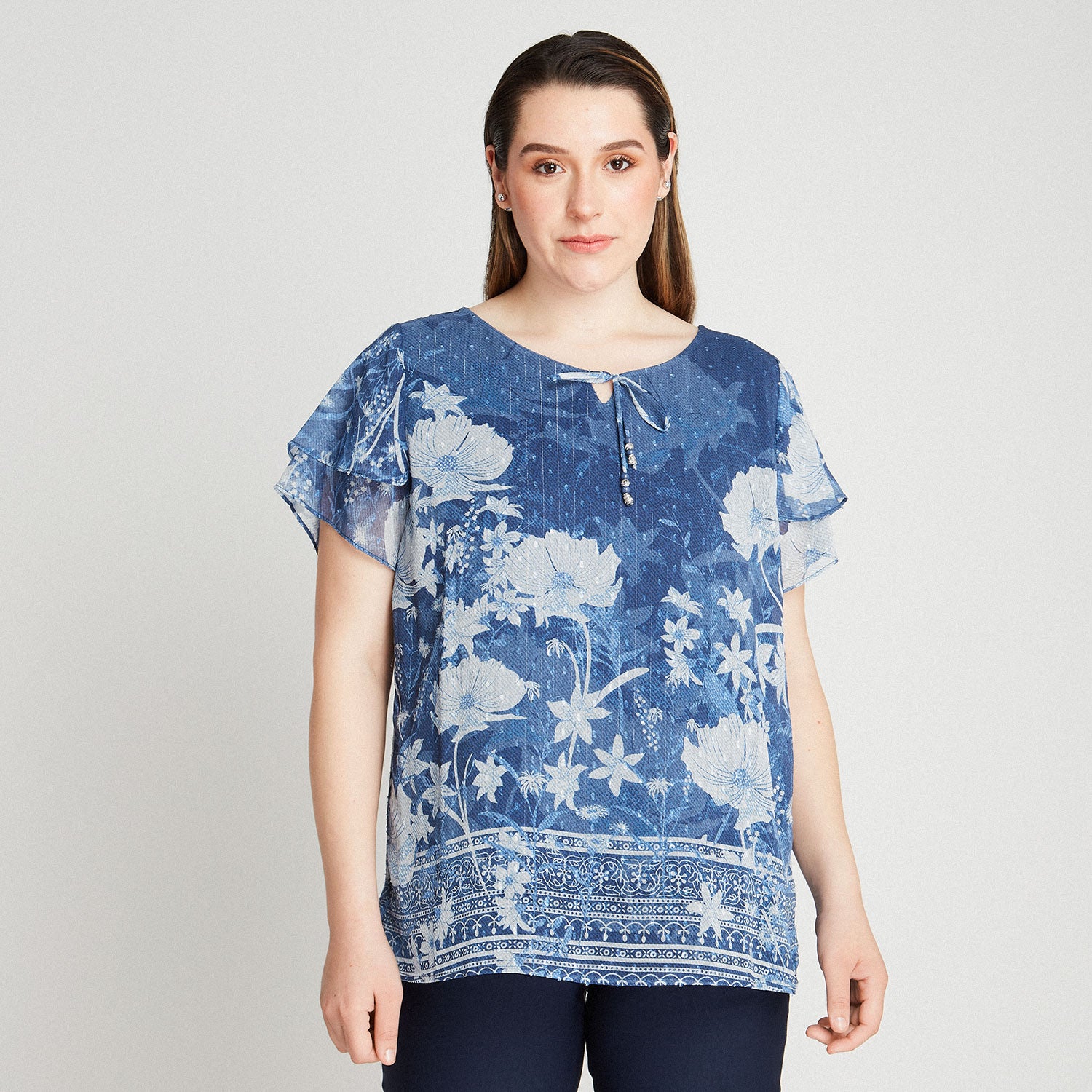 Blusa Doble Capa Con Lurex