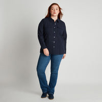 Blusa Azul Manga Roll Up - Lorenzo di Pontti