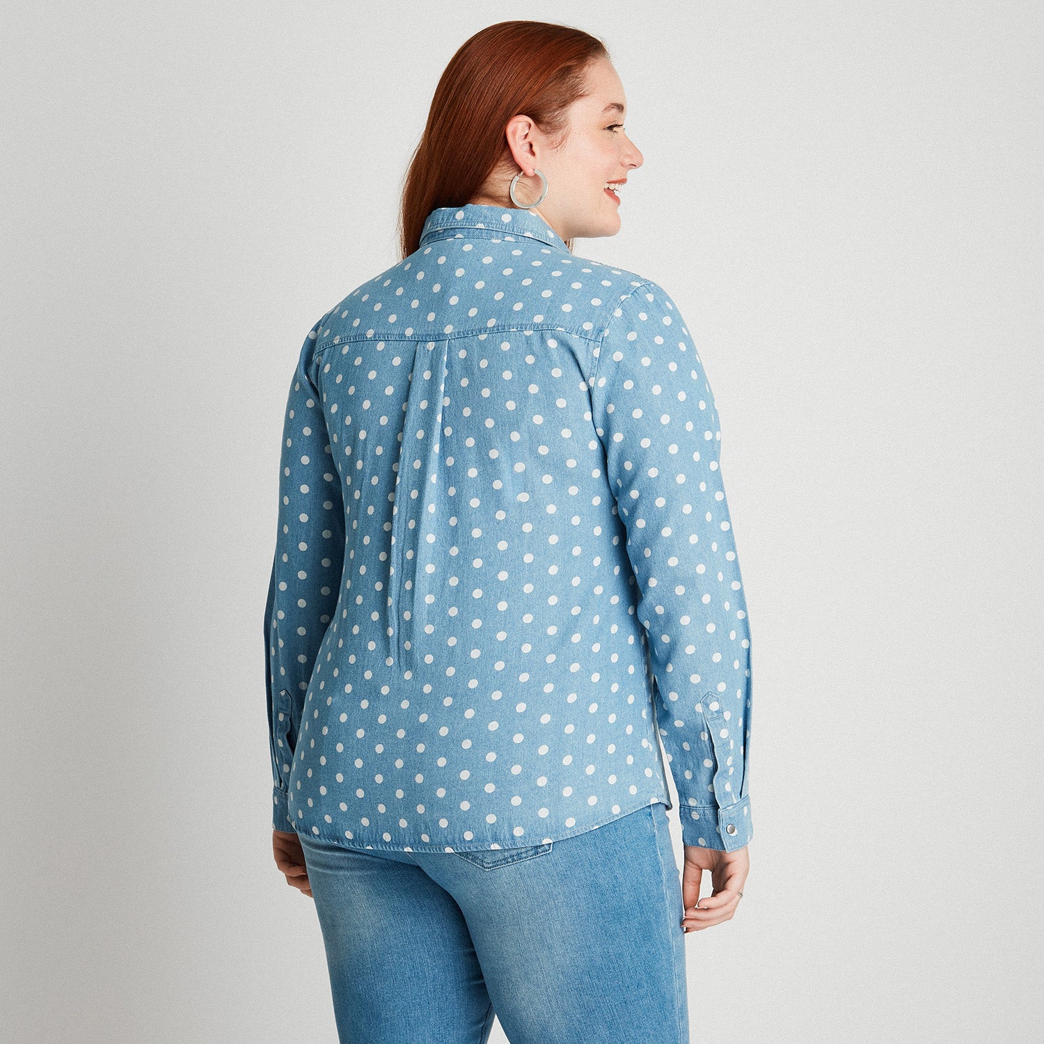 Blusa Lyocell Estampada Celeste