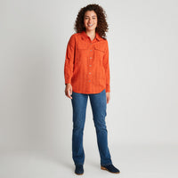 Blusa Manga roll Up Naranja