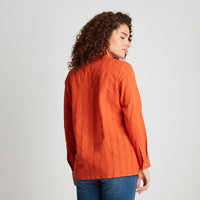 Blusa Manga roll Up Naranja