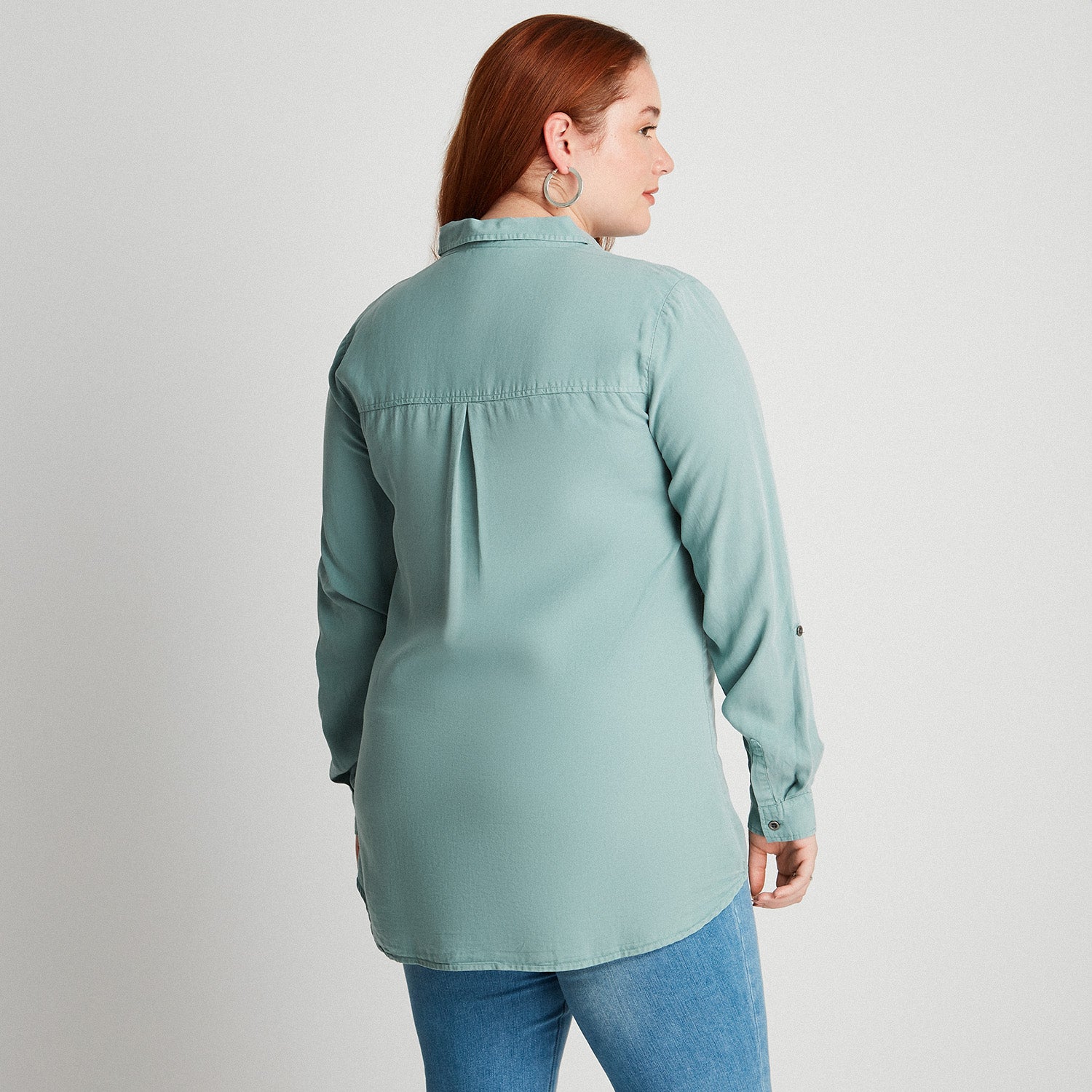 Blusa Manga Larga Lyocell Menta