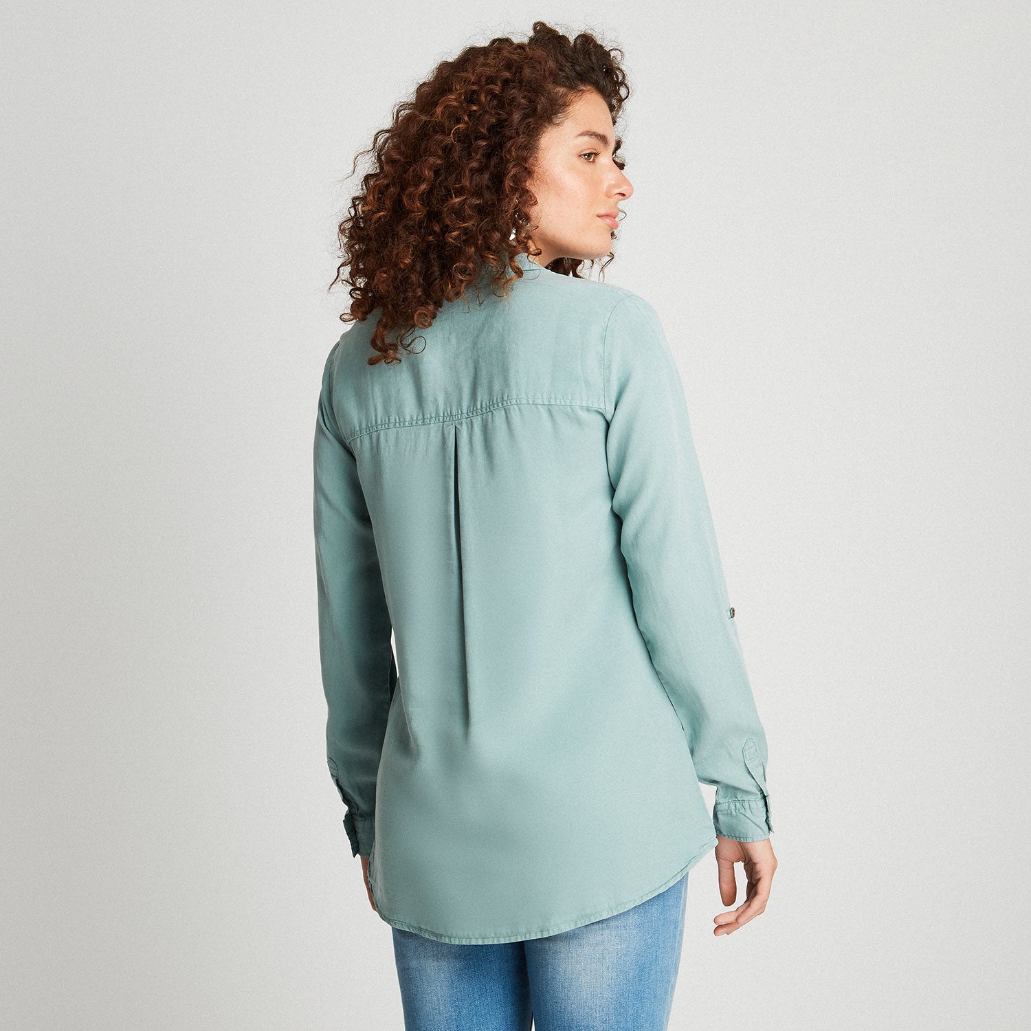 Blusa Manga Larga Lyocell Menta